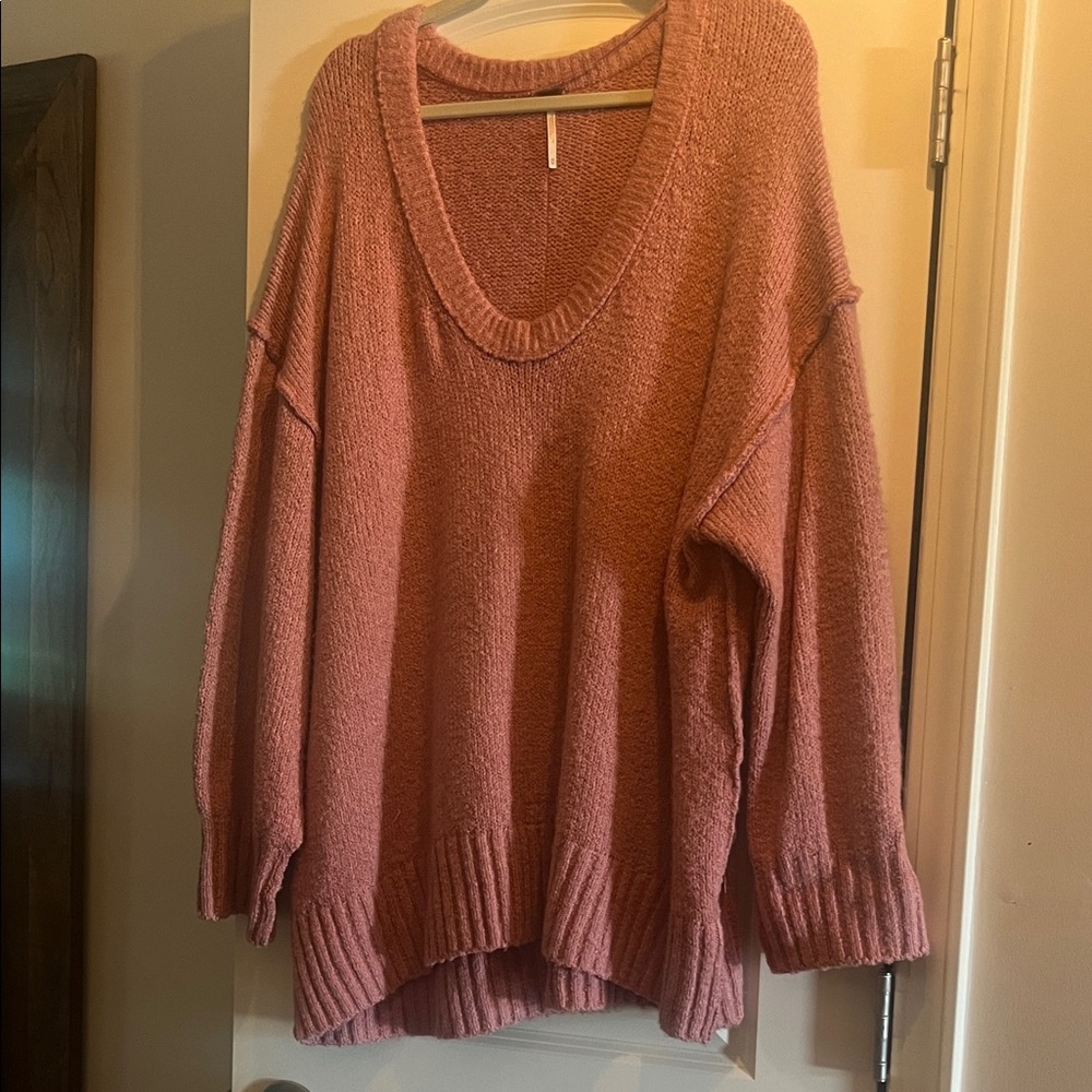 Free People Cozy Pink Women's Sweater